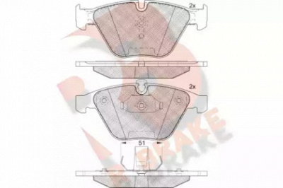 R BRAKE rb1940203 -  Комплект тормозных колодок, дисковый тормоз